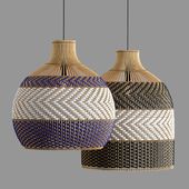 Colored Rattan Pendant Lights