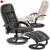 Essential Home Supply Malandi Massage Chair and Ottoman