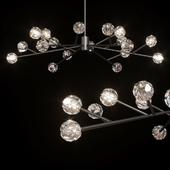 Restoration Hardware BOULE DE CRISTAL ROUND CHANDELIER 72 Black