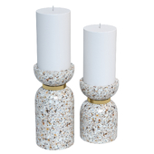 Terrazzo Pillar Candle Holder CB2