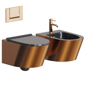 Подвесной унитаз золотой / ceramica catalano gold & silver