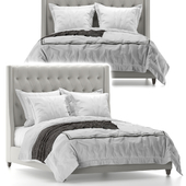 Arhaus devereaux tufted bed