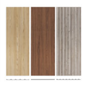 3d wooden panel wall set 2