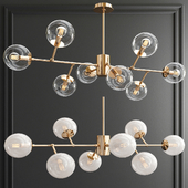 Modern Espalier Branching Globe Chandelier