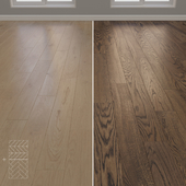 Parquet Oak 2 types layout herringbone, chevron and linear setduo20