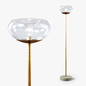 Katia floor lamp / Katia Gold Bubble Glass Floor Lamp