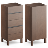 Xander Tall Chest Of Drawers, Walnut