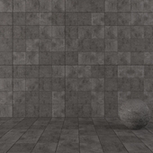 Concrete Wall Tiles Ares Black Set 1