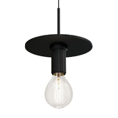 RH Utilitaire Disk Shade Pendant Black