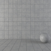 Concrete Wall Tiles Wind Gray Set 2