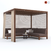 Садовая Беседка с диваном Equinox Cabana by TUUCI