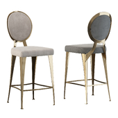 Miss stool with uncovered backrest