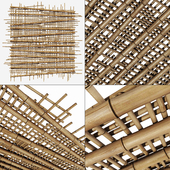 Bamboo ceiling long cage / Ceiling long bamboo cage