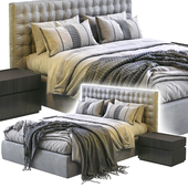 Md House  Leather Bed LINE