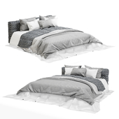 Grey Modern Fabric Bed