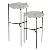 Журнальный столик Maylan Clear Glass End Tables Set of 2 (Crate and Barrel)