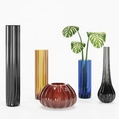 set vases-No4- By Reflex Murano glass vase