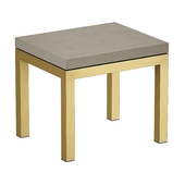 Журнальный столик Parsons Concrete Top Brass Base End Table (Crate and Barrel)