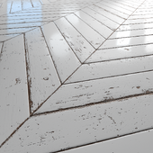 White Painted chevron parquet - PBR textures