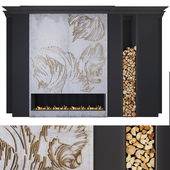 Modern fireplace _ petals