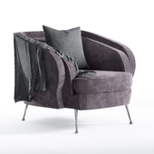 Кресло Brown Musana Velvet Tub Chair