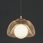 Pendant lamp made of gold mesh FLADE (Lampatron)