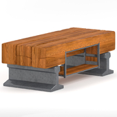 Traverse wooden coffee table