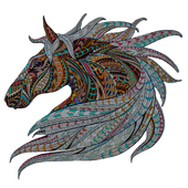 Picture of a tree etno horse