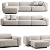 Vitra Soft Modular 3 Seat Longue Sofa
