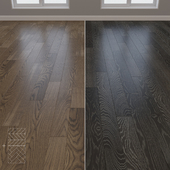 Parquet Oak 2 types layout herringbone, chevron and linear setduo41