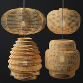 Rattan Lighting Set 7