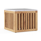 Square coffee table with Code marble top