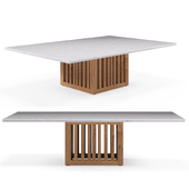 Rectangular coffee table with Code marble top