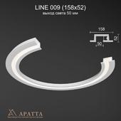 Aratta LINE 009 (158x52) light output 50 mm Rad