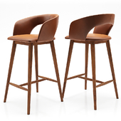 Wooden Upholstered Bar Stools