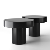 Black wooden coffee table