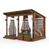 Садовая Беседка со столом и стульями West Elm