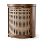 Wooden side table / Rattan bedside table