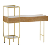 Консоль Winslet Wood and Marble Console Table (Crate and Barrel)