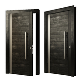 Modern black entrance door