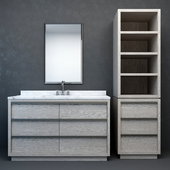 RH Modern Bezier single extra-wide vanity