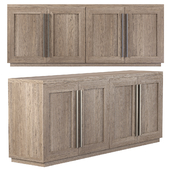 RH Modern Machinto panel 4-door sideboard