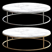 RH Modern Nicolas marble round coffee table