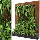 Indoor Wall Plants in rusty Concrete Pot - Set 22