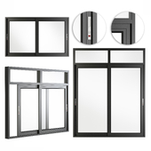 Aluminum Sliding Door & windows with header