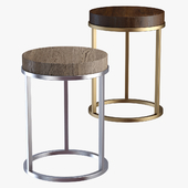 RH Modern Nicolas round sidetable