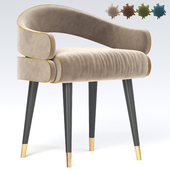 21st Century Cotton Velvet Bobbie Dining Chair