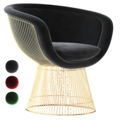 platner gold plated lounge chair