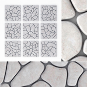 Panel windows river pebble n1 / Panel windows from river pebbles