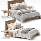 white cotton cover bed